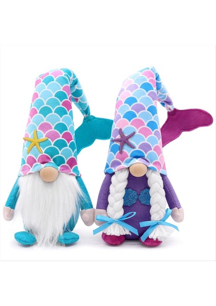 Ilkbahar Yaz Gnomes Peluş Dekorasyonlar 2 Paket El Yapımı Plaj Tarzı Çift Doldurulmuş Gnome Çiftlik Evi Rustik Ev Için (Yurt Dışından)