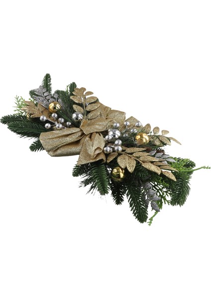 Noel Swag Merdiven Merdivenler Için Noel Çelenk Kapı Şömine Pencere Açık Kapalı Noel Dekoru 60X30CM Altın (Yurt Dışından) fiyatları