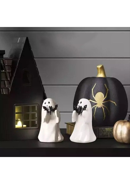 Cadılar Bayramı Reçine Hayalet Cadılar Bayramı Dekoratif Heykelcik Yarasa Stili (Yurt Dışından)