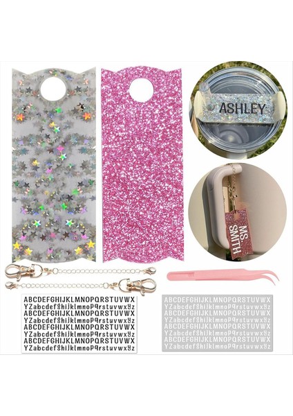 Isim Plakaları Su Şişesi Için Ad Etiketleri Tumbler Akrilik Aksesuarlar Tutlu Kapak Toppers C (Yurt Dışından) modelleri