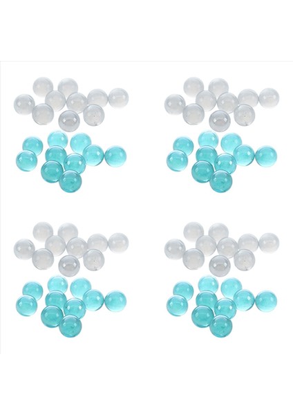 80 Pcs Mermerler 16MM Cam Mermerler Knicker Cam Toplar Dekorasyon Renk Nuggets Oyuncak Mavi ve Şeffaf (Yurt Dışından)