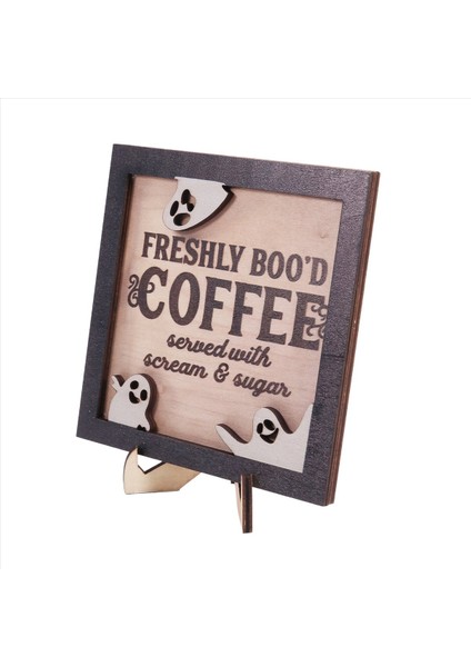 Cadılar Bayramı Dekoru Kadınlar Için Cadılar Bayramı Hediyeleri Standlı Kahve Ahşap Plak Cadılar Bayramı Için Ev Dekoru Ahşap Işaret (Yurt Dışından) fiyatları