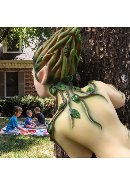 Peri Tree Hugger Açık Duru Duru Bahçe Dekor Forestelves Heykelleri Heykeller Ağaç Yüz Peeker Süslemeleri Bahçecilik Hediyesi (Yurt Dışından) modelleri