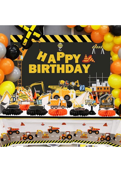 7 Pcs Kamyon Tema Partisi Süslemeleri Inşaat Petek Centerpieces Çocuklar Için Tablo Toppers Doğum Günü Tema Partisi (Yurt Dışından) fiyatları