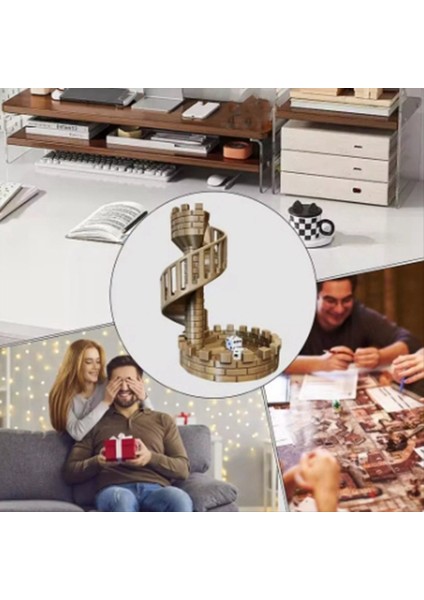 Zar Kale Kulesi Zar Kulesi Kale Merdiven Masaüstü Kule Süsleri Antik Roman Kalesi Tema Zar Yoldalama Kulesi B (Yurt Dışından) fırsatları