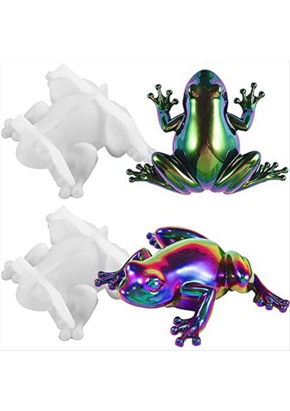 4pcs Kurbağalar Şekil Reçine Kalıpları Hayvan Silikon Kalıpları 3D Epoksi Döküm Için Sevimli Reçine Kalıpları (Yurt Dışından) indirimleri