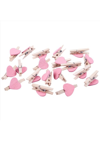 Mini Aşk Kalp Şekli Ahşap Klipler Mesaj Fotoğraf Sahibi Albüm Kartı Kağıt Mandalları Dekor Fotoğrafçılığı - Pembe 60 Adet (Yurt Dışından) fiyatları