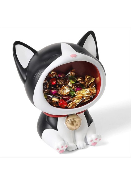 Şeker Yemeği Için Sevimli Kedi Heykeli Anahtar Veya Aksesuarlar Için Büyük Ağız Temizliği ile Kapalı Dekor (Yurt Dışından) fiyatları