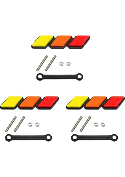 3x Tri -Renkli Izgara Rozeti Toyota Tacoma Için Dekorasyon Araba Kamyonu Etiketi 4runner -Tundra Sequoia Rav4 Highlander (Yurt Dışından)