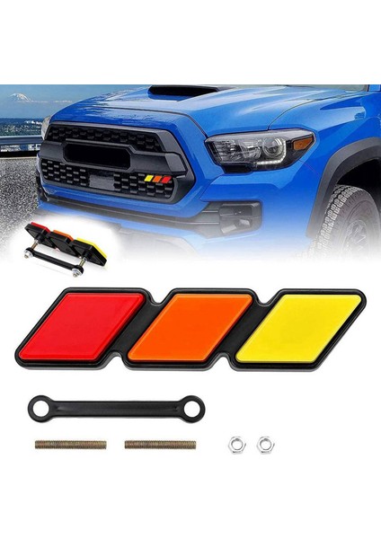 3x Tri -Renkli Izgara Rozeti Toyota Tacoma Için Dekorasyon Araba Kamyonu Etiketi 4runner -Tundra Sequoia Rav4 Highlander (Yurt Dışından) fiyatları