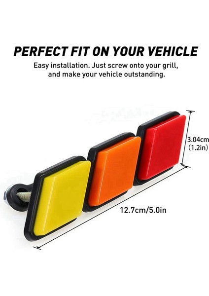 3x Tri -Renkli Izgara Rozeti Toyota Tacoma Için Dekorasyon Araba Kamyonu Etiketi 4runner -Tundra Sequoia Rav4 Highlander (Yurt Dışından) fırsatları