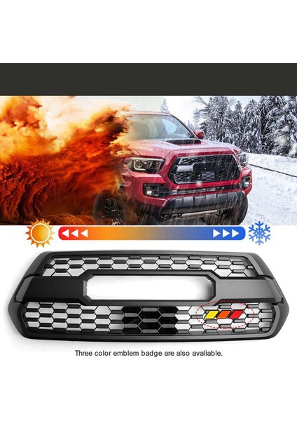 3x Tri -Renkli Izgara Rozeti Toyota Tacoma Için Dekorasyon Araba Kamyonu Etiketi 4runner -Tundra Sequoia Rav4 Highlander (Yurt Dışından) indirimleri