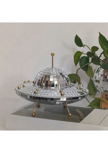 Ayna Yansıtıcı Toplar Disko Topu Ufo Sevimli Masa Aksesuarları Minyatür Öğeler Ev Dekorasyon Estetik Modern Altın (Yurt Dışından) fırsatları