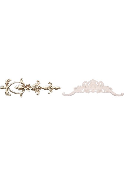 1x Kauçuk Ahşap Oyma Assqurice Vintage Mobilya El Sanatları Dekor 3 &amp 1x Bitki Ahşap Oyma Köşe Aplike Dekorasyon Çerçevesi (Yurt Dışından)