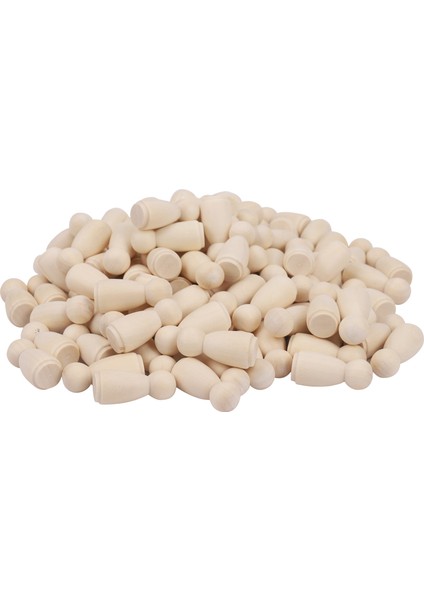 100PC/LOT Kızlar Peg Bebekler 1 35 Inç Katı Parke Doğal Doğal Bitmemiş Dönüşler Boya Veya Leke- Ahşap Insanlar Için Hazır (Yurt Dışından)