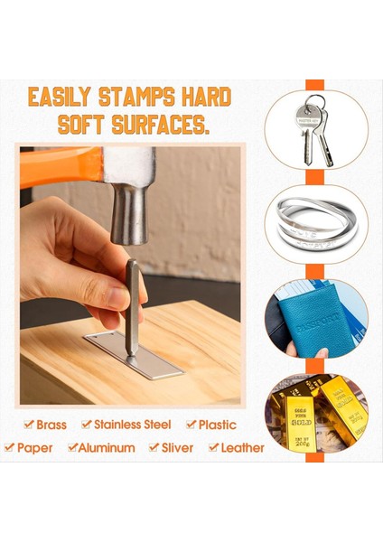 36 Pcs Çelik Metal Damgalama Seti 1/8 Inç (3mm) 50 Adet Alüminyum Bitki Etiketi Çelik Numarası ve Harf Damgası Alet Kiti (Yurt Dışından) modelleri
