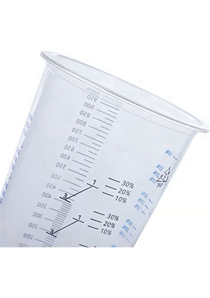 32 Oz (1000ML) Tek Kullanımlık Esnek Net Dereceli Plastik Karıştırma Bardağı Boya Reçine Epoksi Karışım Oranları Için Kullanılır, 25 Paket (Yurt Dışından) indirimleri