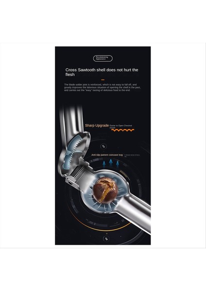 Paslanmaz Çelik Kestane Kelepçesi Kestane Açıcı Çok Fonksiyonlu Bombardıman ve Soyma Ceviz Kelepçe Somun Kestane Aracı (Yurt Dışından) indirimleri