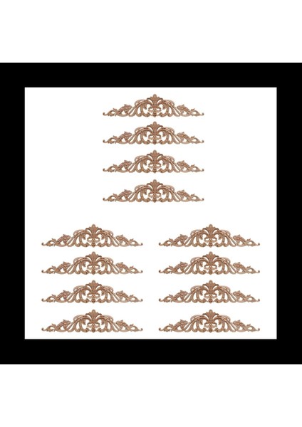 12PCS Ahşap Oyma Çıkarma Ahşap Oyma Mobilya Aplike Köşe Onlay Aplike Mobilya Ev Kapı Dekor Diy (Yurt Dışından)