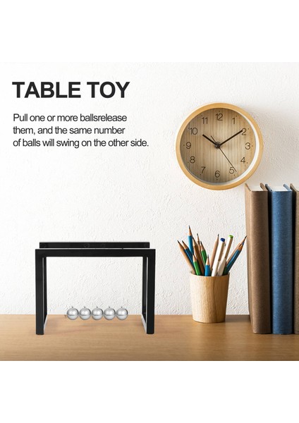 Newton Balls Cradle Denge Ball Newton Sarkık Süsleri Ev Dekorasyon Masası Seconction Oyuncak Hediye Siyah (Yurt Dışından) fiyatları