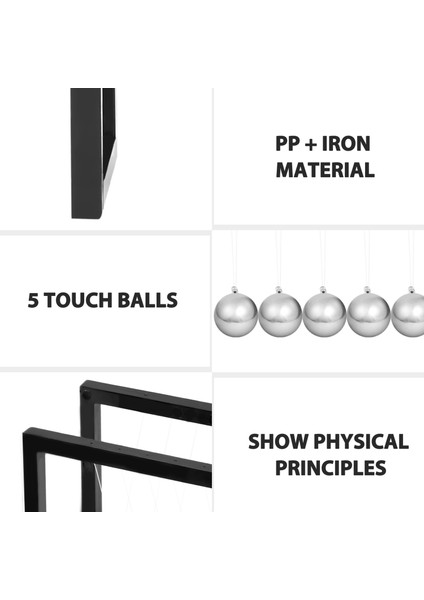 Newton Balls Cradle Denge Ball Newton Sarkık Süsleri Ev Dekorasyon Masası Seconction Oyuncak Hediye Siyah (Yurt Dışından) fırsatları