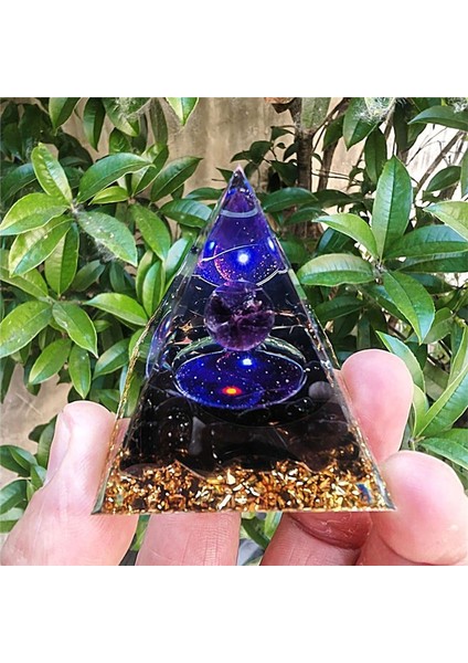 5cm Kristal Çakıl Piramit El Sanatları Hexagram Piramit Ev Masaüstü Dekorasyon El Sanatları (Yurt Dışından) indirimleri