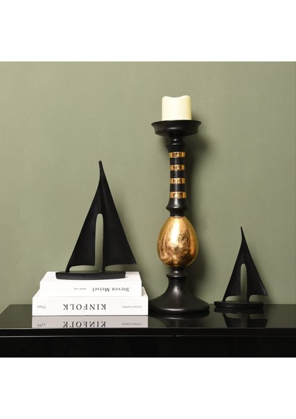 Modern Heykeller Ev Dekor Yelkenli Dekor Süs Tekne Süslemeleri Heykel Dekor Sanat Heykelleri ve Heykeller (2pcs) Siyah (Yurt Dışından) fırsatları