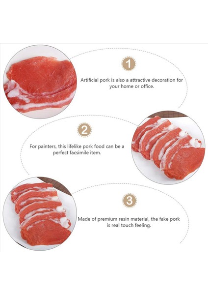 6pcs Pişmiş Taze Domuz Simülasyonu Hayat Benzeri Et Yemek Mutfak Dolabı Masası Dekorasyon Fotoğraf Pervaneleri Ekran (Yurt Dışından) indirimleri