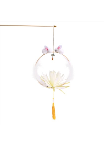 Çin Geleneksel Fener Diy Orta Sonbahar Festivali Fener Malzeme Seti LED Vintage El Yapımı Fenerler Sarı (Yurt Dışından)