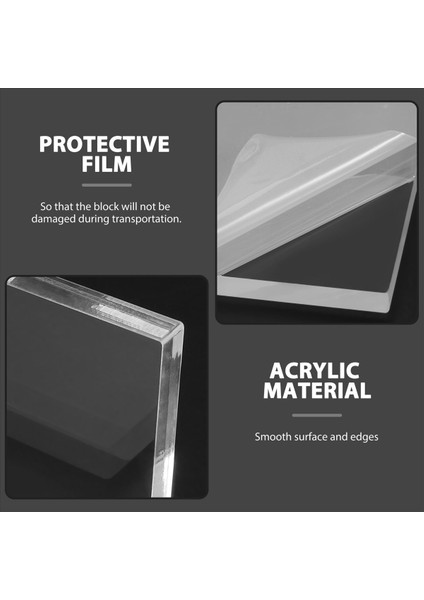 Şeffaf Akrilik Damga Ped Için 10 Adet Temiz Damga Akrilik Blok Seti Dıy Scrapbooking Net Akrilik Ekran Yükseltici Standları (Yurt Dışından)