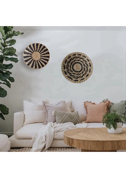 Bohem Duvar Dekorasyonları Duvar Süslemeleri El Yapımı Saman Asmalar Oturma Odası Konaklama Dekorasyon Çapı 30CM (Yurt Dışından) fırsatları
