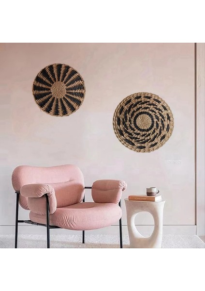 Bohem Duvar Dekorasyonları Duvar Süslemeleri El Yapımı Saman Asmalar Oturma Odası Konaklama Dekorasyon Çapı 30CM (Yurt Dışından) indirimleri