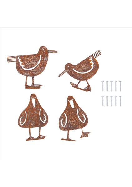 Paslı Metal Meagull Bahçe Çit Dekor Kuş Ülke Yard Sanat Işaretleri Bahçe Dekorasyon Metal Kuş Bahçeleri (Yurt Dışından)