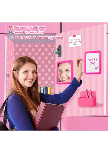 Soyunma Aksesuarı Kit-Girl Okula Geri Tedarik Manyetik Beyaz Tahta Aynası Kuru Sil Marker Tutucu ve Okul Tedarik B (Yurt Dışından) fiyatları