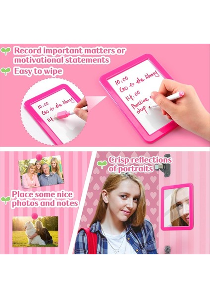 Soyunma Aksesuarı Kit-Girl Okula Geri Tedarik Manyetik Beyaz Tahta Aynası Kuru Sil Marker Tutucu ve Okul Tedarik B (Yurt Dışından) indirimleri