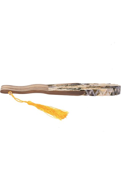 2x Klasik Tarzı Şakayık Çiçek Kumaş Bambu Katlanır Dans El Fan Bej (Yurt Dışından) modelleri