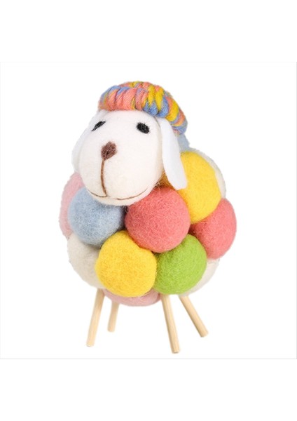 Sevimli Keçe Koyun Süsleri Kawaii Aksesuarları Ev Dekor Kapalı Figürinler Oda Dekor Aksesuarları Çocuk Hediyeleri A (Yurt Dışından)