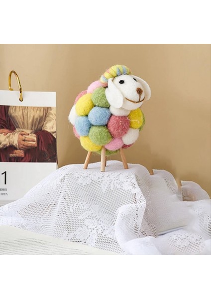 Sevimli Keçe Koyun Süsleri Kawaii Aksesuarları Ev Dekor Kapalı Figürinler Oda Dekor Aksesuarları Çocuk Hediyeleri A (Yurt Dışından) fırsatları