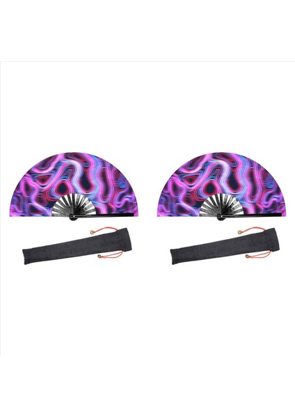 Performans Dekorasyonlar Dans Festival Partisi Için El Fanları Için 2x Raves Katlanır El Fanı (Yurt Dışından)