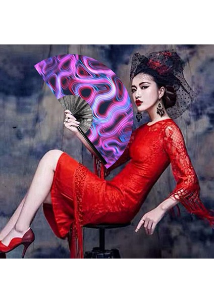 Performans Dekorasyonlar Dans Festival Partisi Için El Fanları Için 2x Raves Katlanır El Fanı (Yurt Dışından) indirimleri