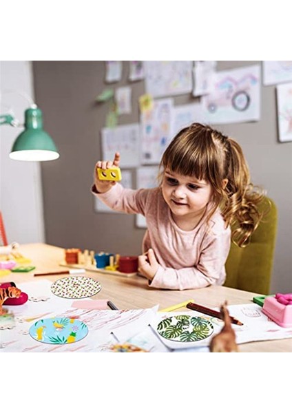 55 Pcs Boyama Çemberi Boşlukları Için Cds Cds CD Duvar Dekoru Şeffaf Yuvarlak Dairesi Dıy El Sanatları Süsleme (Yurt Dışından) fiyatları