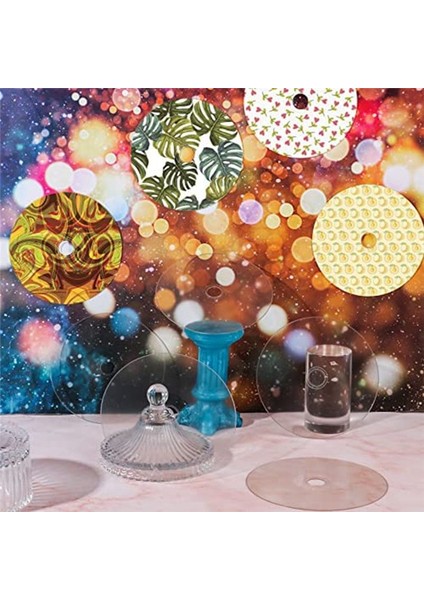 55 Pcs Boyama Çemberi Boşlukları Için Cds Cds CD Duvar Dekoru Şeffaf Yuvarlak Dairesi Dıy El Sanatları Süsleme (Yurt Dışından) modelleri