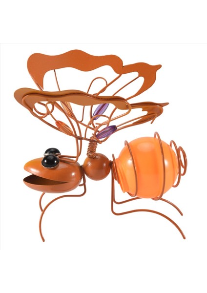 LED Peri Işık Dış Mekan Dış Mekan Dökümlü Asma Ağaç Süslemeli Güneş Demir Böcek Heykeli Çit Bahçesi Sanat Dekoru Sarı (Yurt Dışından)