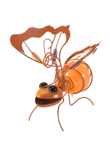 LED Peri Işık Dış Mekan Dış Mekan Dökümlü Asma Ağaç Süslemeli Güneş Demir Böcek Heykeli Çit Bahçesi Sanat Dekoru Sarı (Yurt Dışından) fiyatları