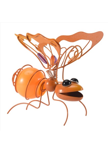 LED Peri Işık Dış Mekan Dış Mekan Dökümlü Asma Ağaç Süslemeli Güneş Demir Böcek Heykeli Çit Bahçesi Sanat Dekoru Sarı (Yurt Dışından) fırsatları