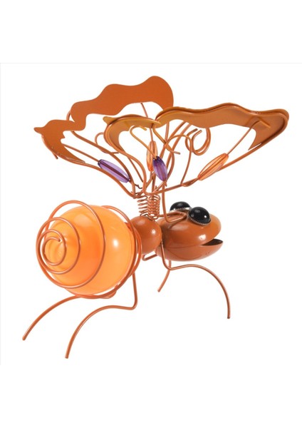 LED Peri Işık Dış Mekan Dış Mekan Dökümlü Asma Ağaç Süslemeli Güneş Demir Böcek Heykeli Çit Bahçesi Sanat Dekoru Sarı (Yurt Dışından) indirimleri