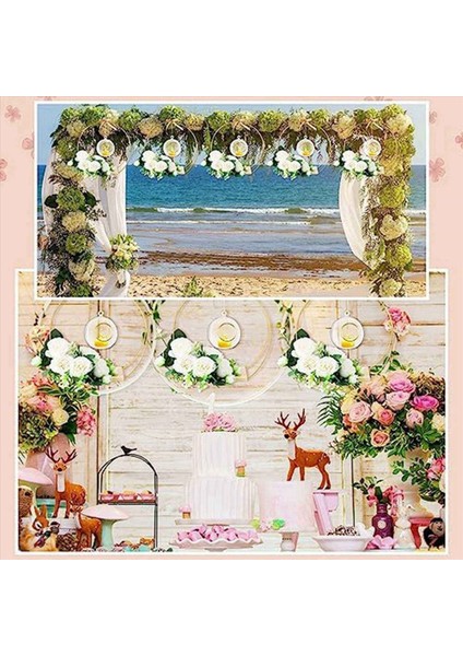 2 Set Metal Çiçek Çember Merkez Parçası Stand 12 Inç Altın Çiçek Halkası Çelenk Asma Mum Çemberi Merkez Parçası (Yurt Dışından) indirimleri