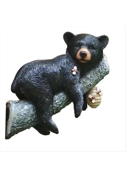 Simülasyon Hayvan Süsleri Siyah Ayı Sarılma Ağacı Heykeli Avlu Açık Dekorasyon Simülasyon Bahçe Duvarı Asma (Yurt Dışından)