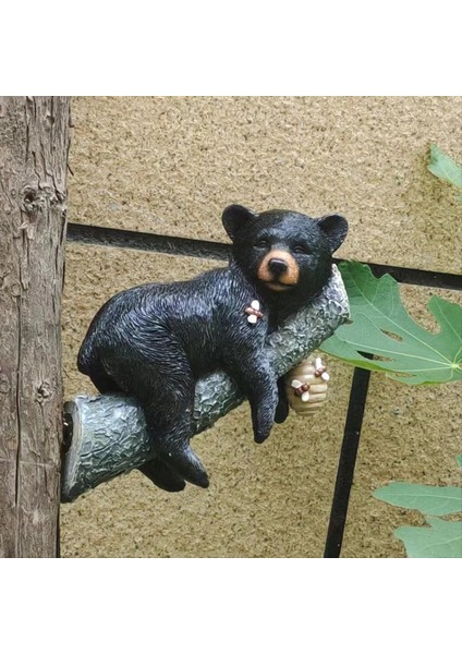 Simülasyon Hayvan Süsleri Siyah Ayı Sarılma Ağacı Heykeli Avlu Açık Dekorasyon Simülasyon Bahçe Duvarı Asma (Yurt Dışından) indirimleri