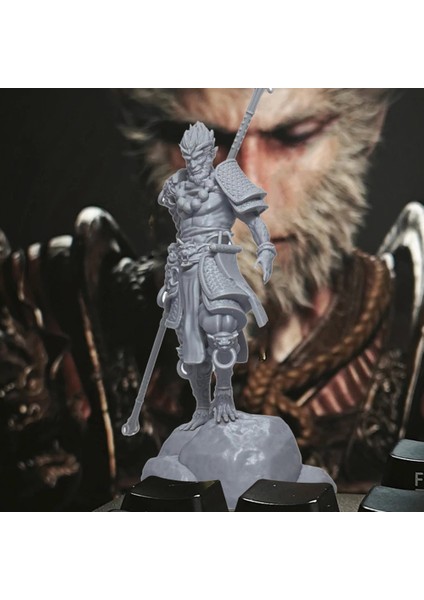 Black Myth Wukong Animasyon Oyunu Periferik Oyuncaklar Destined One Anime Action Model Figür Koleksiyonu Serin Hediyeler Gri (Yurt Dışından) modelleri